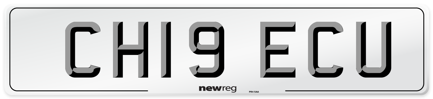 CH19 ECU Number Plate from New Reg